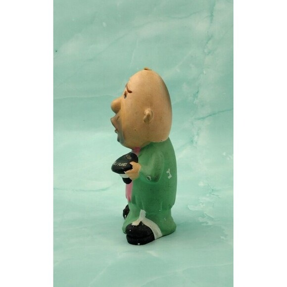 Retirement Fund Piggy Bank Bum Man Hobo Chalkware Ceramic Figurine Vintage READ - Picture 6 of 12